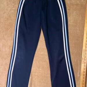 Vtg Double Scoop‎ 7 Blue Stripped Athletic Pants Sz. Large (B)